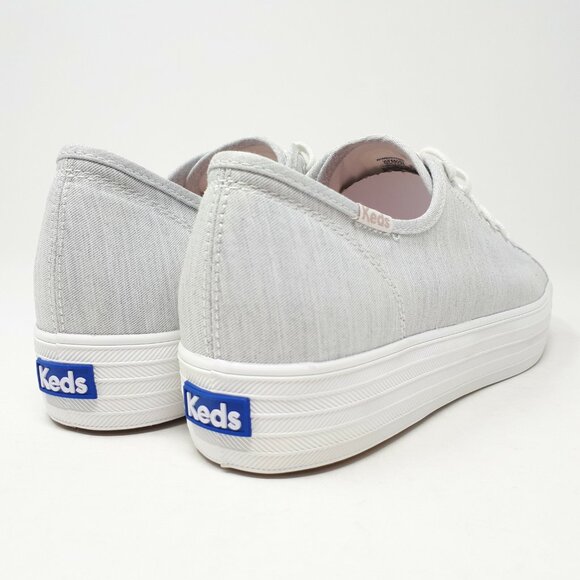 Keds Triple Kick Chambray Gray Casual Platform Shoe Sneaker Womens 11 US WF65052 - Picture 5 of 12